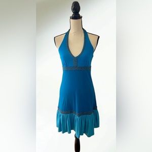 INC International Concepts Blue Halter Dress